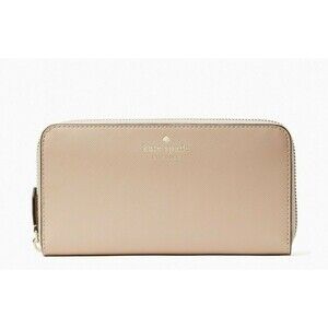 New Kate Spade Brynn Large Continental Wallet Saffiano Warm Beige